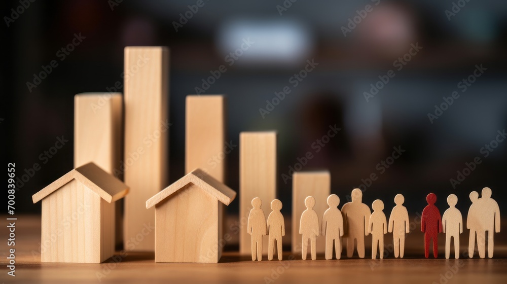 Rising Together: Captivating Population Growth Graph and Wooden Toy Block Unite in a Powerful Symbol of Life, Love, and Family Rising Together: Captivating Population Growth Graph and Wooden Toy Block Unite in a Powerful Symbol of Life, Love, and Family