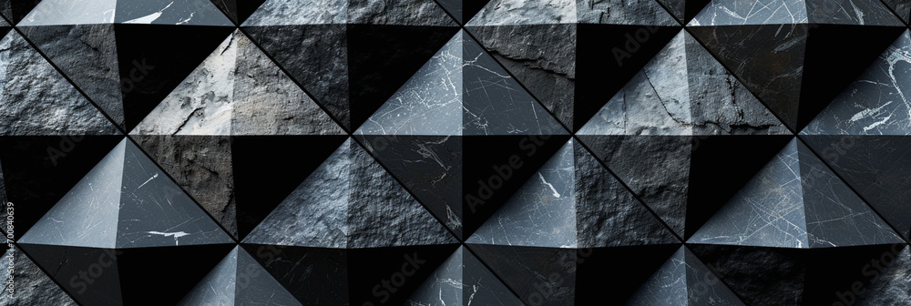 Fond d'un mur noir, texture ardoise, formes triangles, mosaïque. Ambiance sombre. Reflet et lumière. Arrière-plan pour conception et création graphique. Fond d'un mur noir, texture ardoise, formes triangles, mosaïque. Ambiance sombre. Reflet et lumière. Arrière-plan pour conception et création graphique.