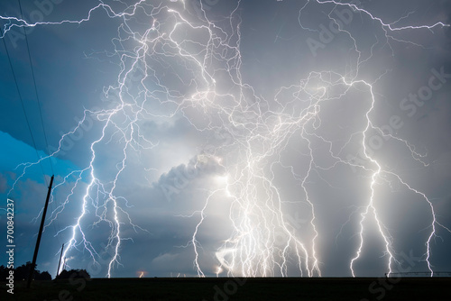 Epic Kansas Lightning Storm Fills The Sky With Bright Bolts Of Lightning At Night