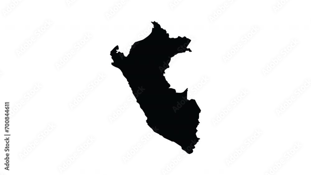 Animation forms a Peru map icon Animation forms a Peru map icon