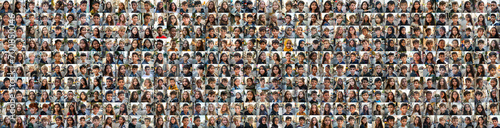 composite portrait of early teens of different cultures headshots, including all ethnic, racial, and geographic types of children in the world outside a city street
