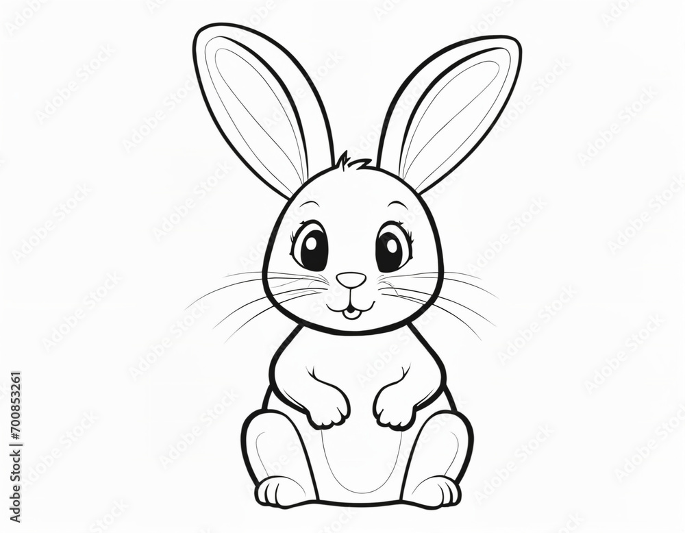 easter bunny rabbit - cartoon coloring book easter bunny rabbit - cartoon coloring book