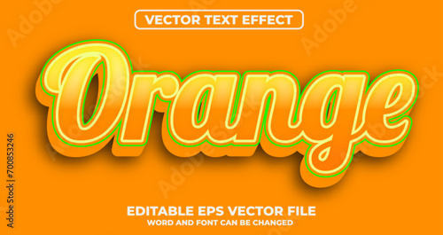 Orange vector text effect