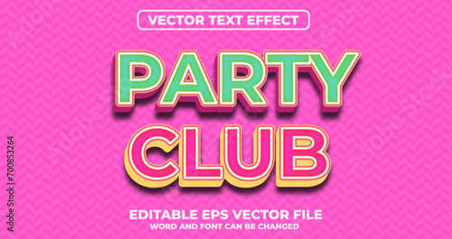 Wallpaper Mural Party club vector text effect Torontodigital.ca