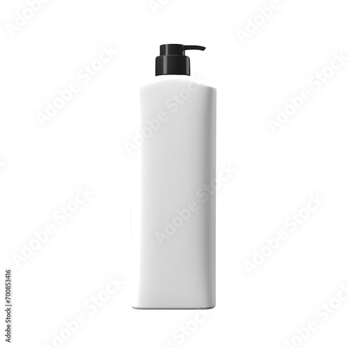 white plastic bottle isolated on transparent background