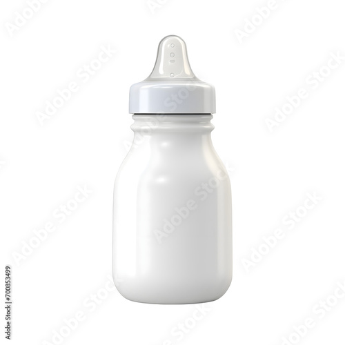 Baby milk bottle isolated on transparent background