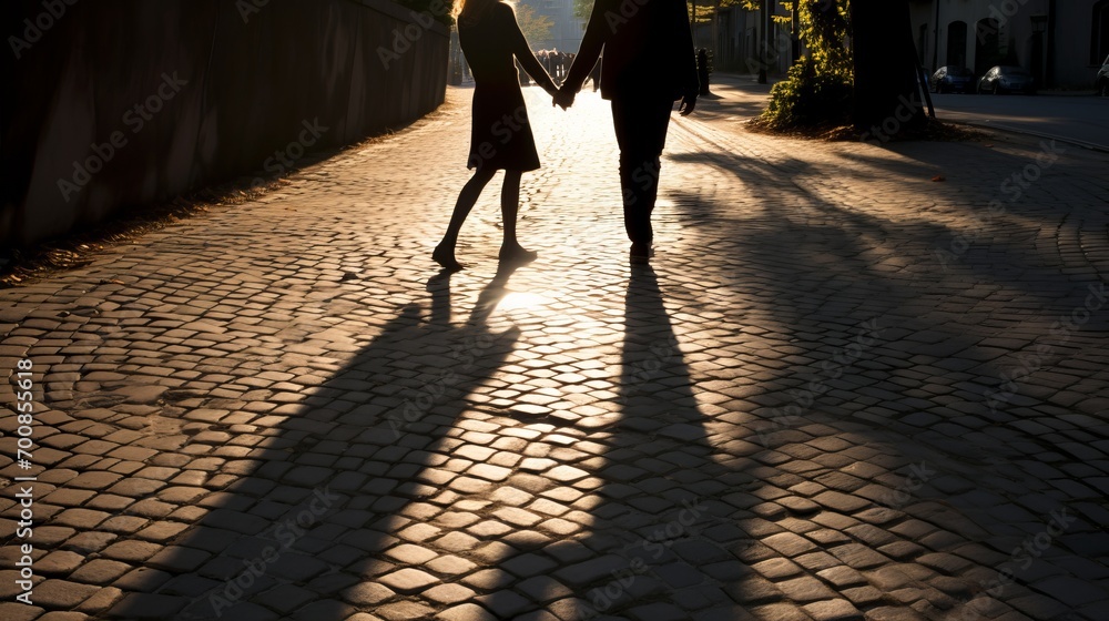 Embracing Shadows: Intertwined Fingers on Cobblestone - A Captivating Symbol of Unbreakable Companionship Embracing Shadows: Intertwined Fingers on Cobblestone - A Captivating Symbol of Unbreakable Companionship