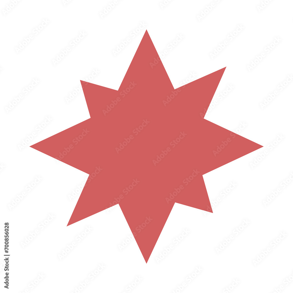 red star isolated on white red star isolated on white