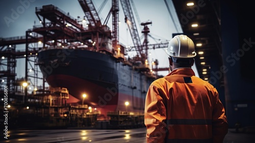 Mastering Maritime Marvels: A Foreman's Gaze Unveils the Majestic Creation of a New Vessel