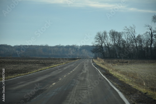 Rural Blacktop Road