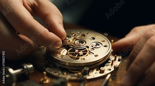 Timeless Precision: Skilled Hands Restore Vintage Watch Mechanism with Expertise and Care
