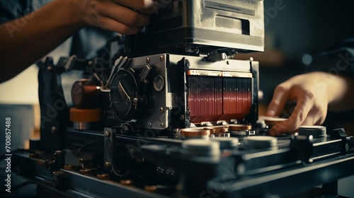 Capturing Timeless Moments: Expert Hands Loading Film into a Medium Format Camera for Unforgettable Visual Stories