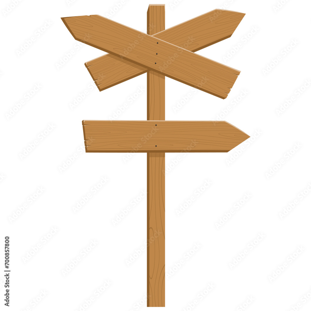 Wooden Arrow Road Cross Direction Pointer Signboard Vector Design Wooden Arrow Road Cross Direction Pointer Signboard Vector Design