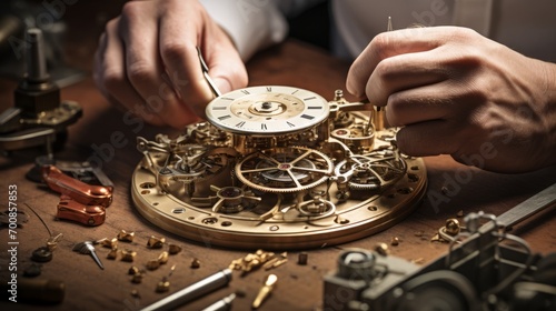 Timeless Mastery: The Artistry of a Clockmaker's Hands
