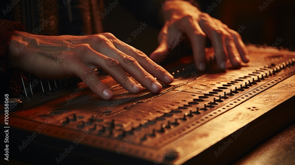 Melodic Mastery: Captivating Hands Dancing on the Hammered Dulcimer - A Harmonious Symphony of Music and Passion