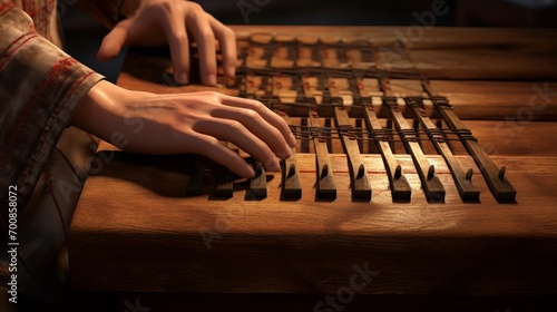 Melodic Mastery: Captivating Hands Dancing on the Hammered Dulcimer - A Harmonious Symphony of Music and Passion photo
