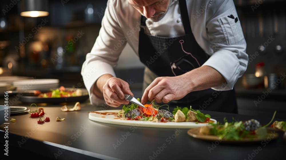 Artistry in Action: Master Chef's Hands Create Culinary Masterpiece Amidst Vibrant Kitchen Ambience Artistry in Action: Master Chef's Hands Create Culinary Masterpiece Amidst Vibrant Kitchen Ambience