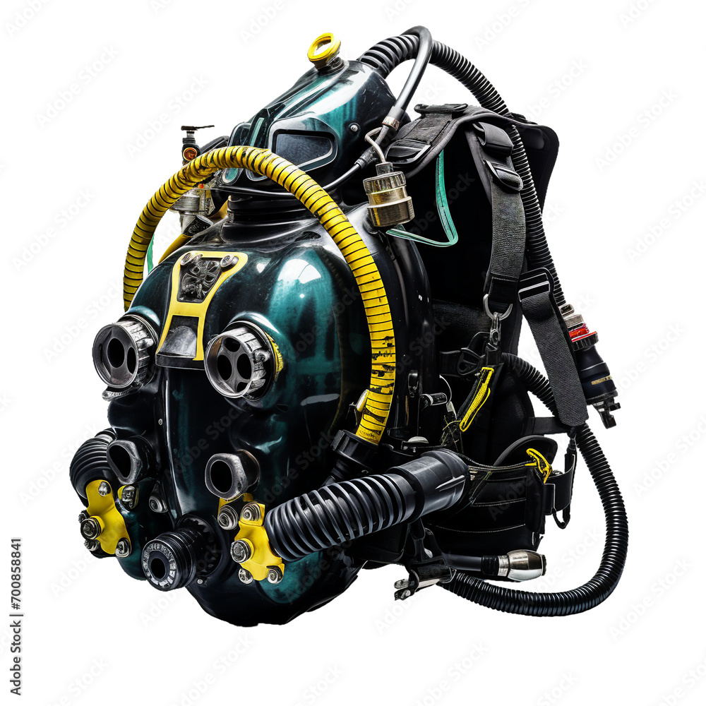 Scuba Diving Tank, transparent background, isolated image, generative AI Scuba Diving Tank, transparent background, isolated image, generative AI