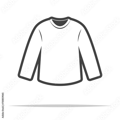 Long sleeve shirt icon transparent vector isolated