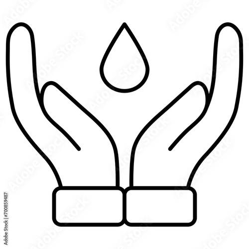 hand save the water