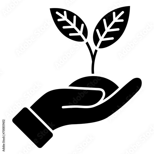 save nature.. hand with plant leaf