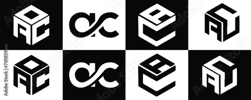 AC logo. A C design. White AC letter. AC, A C letter logo design. Initial letter AC  linked circle uppercase monogram logo. A C letter logo vector design. AC letter logo design five style.
