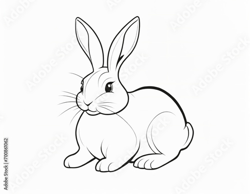 rabbit. cartoon coloring book