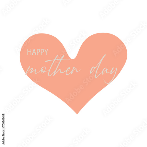 Heart with text HAPPY MOTHE...