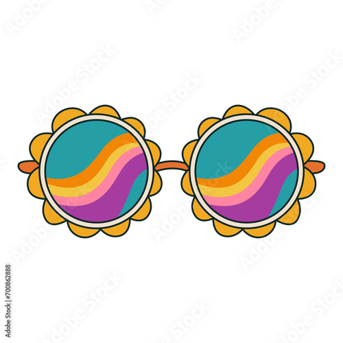 Colorful sunglasses on whit...