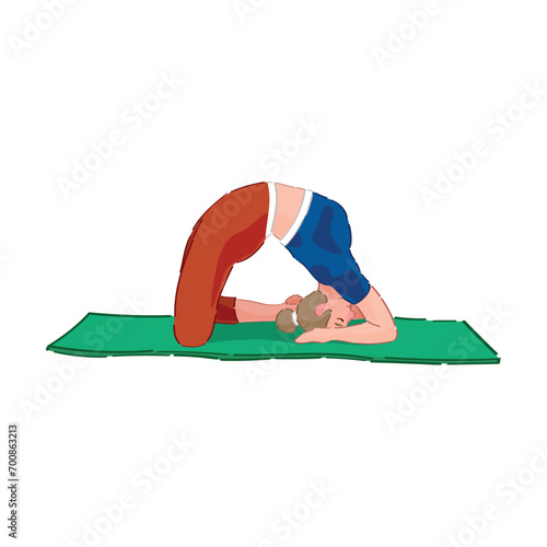 Female gymnast with physical disability on white background