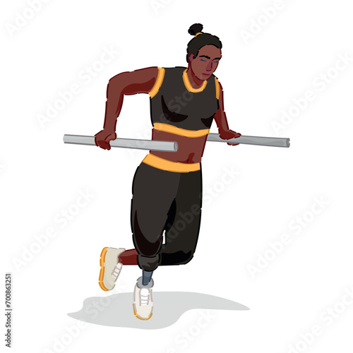 Female gymnast with physica...
