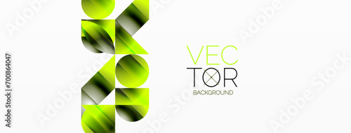Serene gradient template. Circles and triangles mingle in minimalist perfection. Gentle fusion of forms and hues creates balanced yet captivating backdrop, embodying modern sophistication
