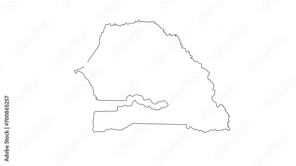 Animated sketch of the map icon for the country of Senegal Animated sketch of the map icon for the country of Senegal