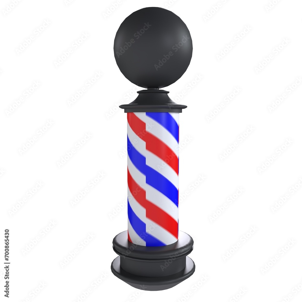 Barber Pole isolated on white background Barber Pole isolated on white background