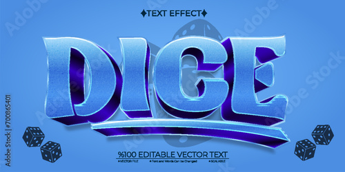Bold Dice Editable Vector 3D Text Effect