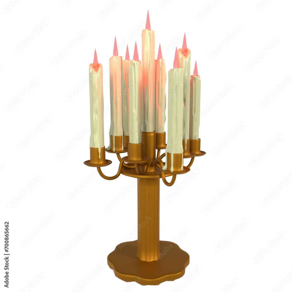Fototapeta premium Candle isolated on white background