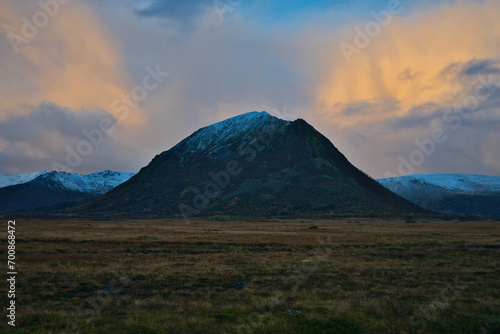 Norwegen Landschaft Berg Sonnenuntergang