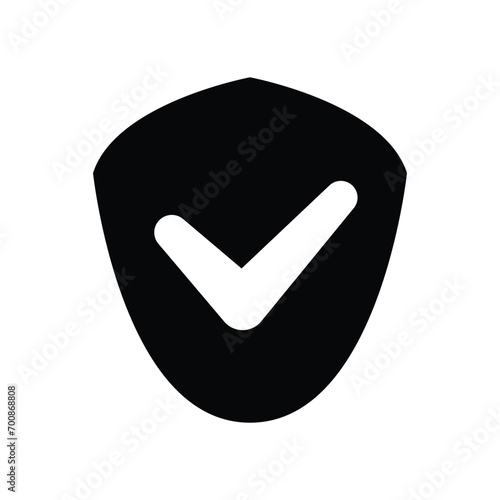 Shield check mark vector icon