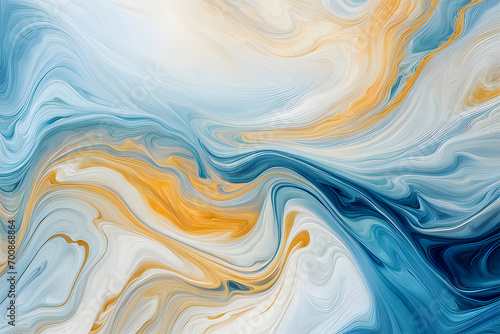 Ethereal marble abstract artwork  the abstract beauty of modern design in nature s simple background with blue and golden waves  modern and creative design HD wallpaper 