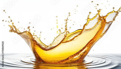 Splash of the oil at isolated white background.