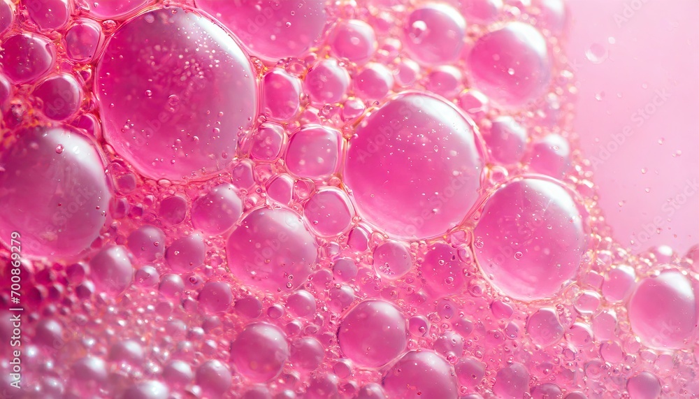 The close up of pink water droplets. The close up of pink water droplets.