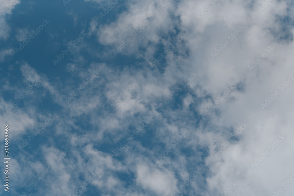 Blue sky covered with white clouds