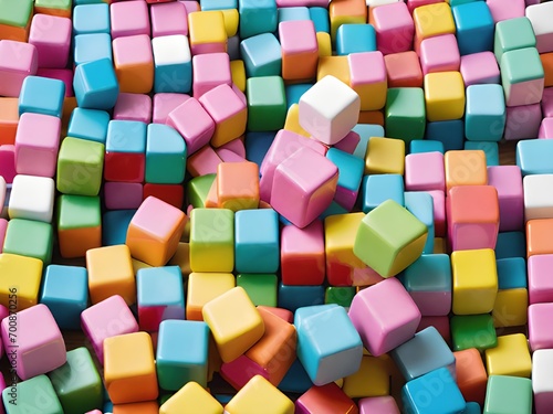 abstract background of colored cubes