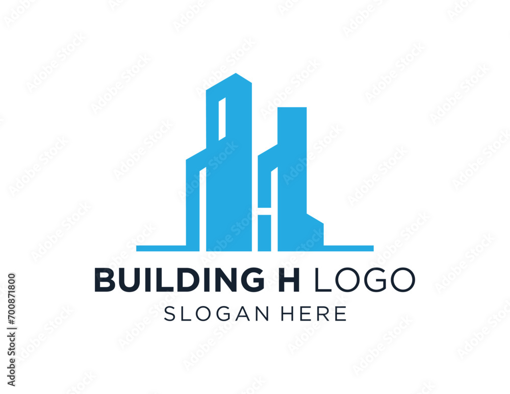 The logo design is about Building and was created using the Corel Draw 2018 application with a white background.