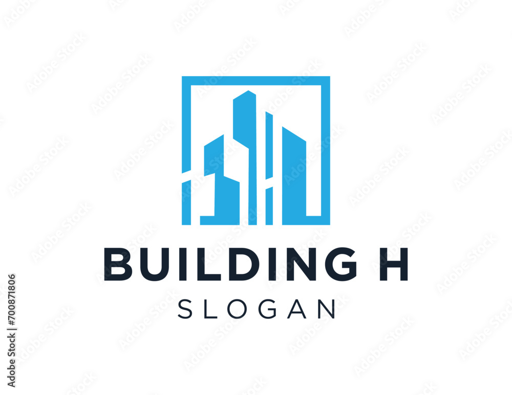 The logo design is about Building and was created using the Corel Draw 2018 application with a white background.