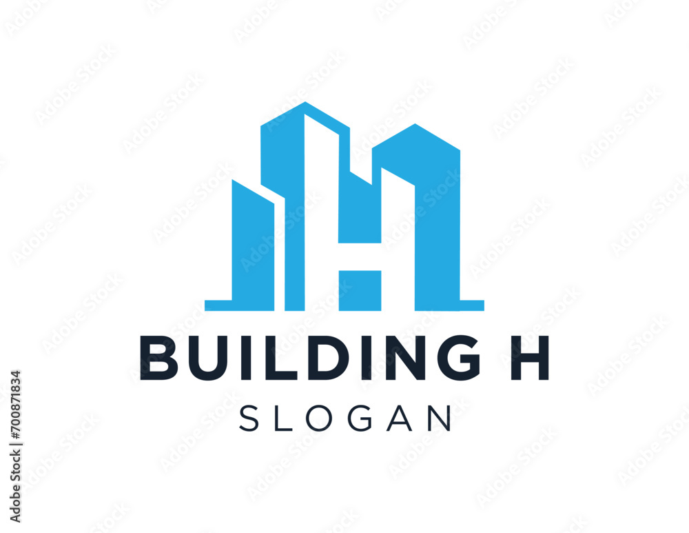 The logo design is about Building and was created using the Corel Draw 2018 application with a white background.