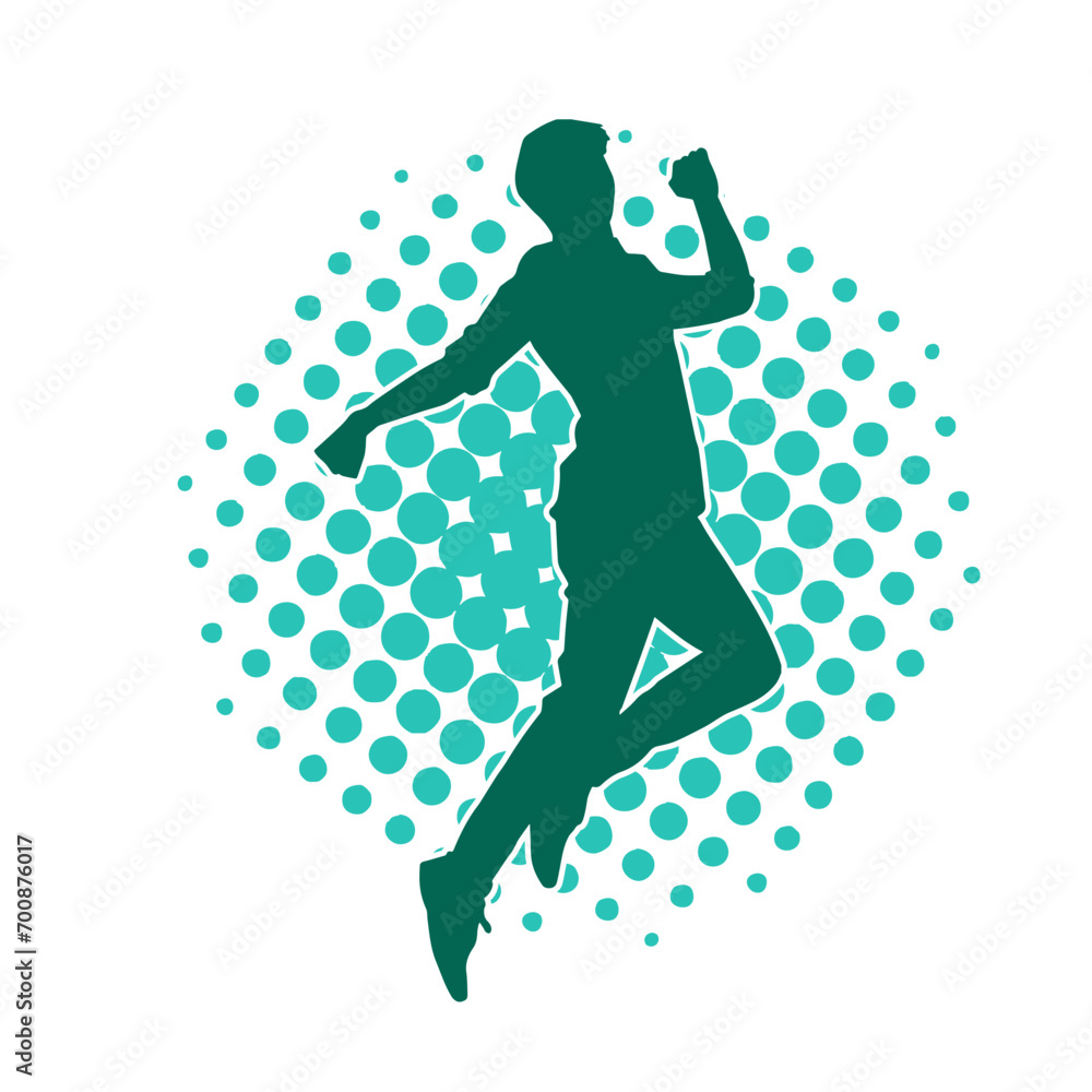 Silhouette of a man in dancing pose. Silhouette of a male dancer in performing pose. Silhouette of a man in dancing pose. Silhouette of a male dancer in performing pose.