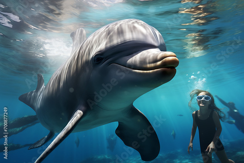 coral reef and fishes in the sea