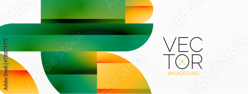 Abstract masterpiece formed by delicate interplay of circles, squares, and triangles. Geometric elements converge in harmonious chaos, evoking sense of modern creativity. Symphony of shapes