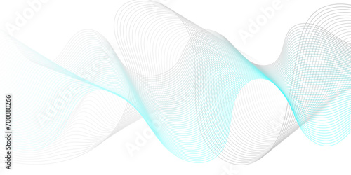 Abstract blue paper wave science and gradient technology white and blue wave curve lines banner background design. Vector illustration. Modern music, template abstract design flowing particles wave.